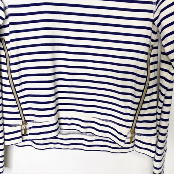 STELLA & DOT Striped Side Zip Pullover Crush It Size Medium - Picture 5 of 8